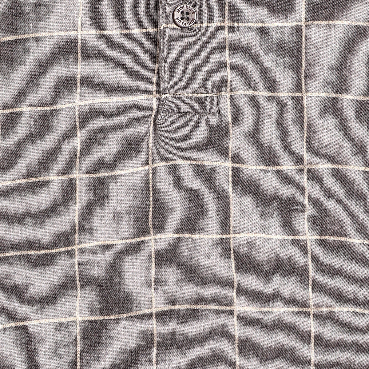 Baby Boys Grey Checked Cotton Polo T-Shirt Regular Fit Casual Kids T-Shirt