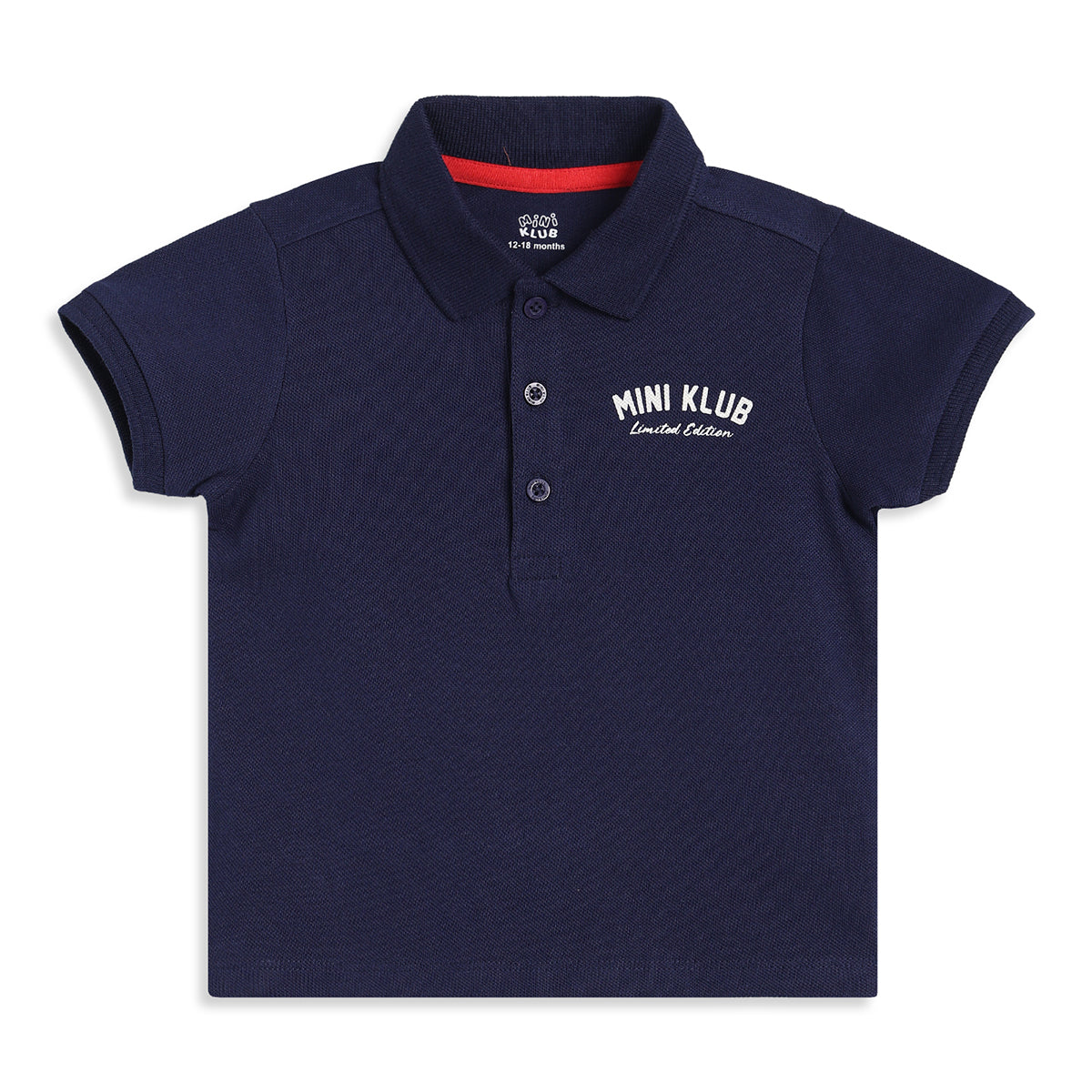 Baby Boys Navy Blue Cotton Polo T-Shirt Regular Fit Casual Wear