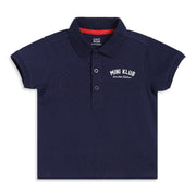 Baby Boys Navy Blue Cotton Polo T-Shirt Regular Fit Casual Wear