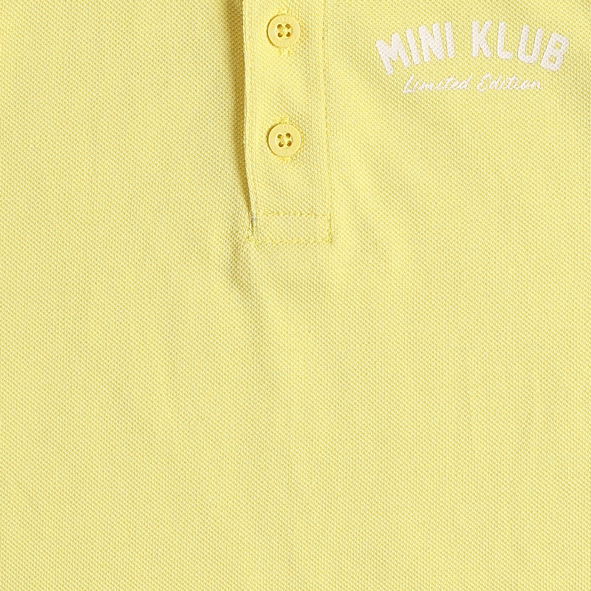 Baby Boys Yellow Cotton Polo Neck Regular Fit T-Shirt
