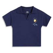 Baby Boys Printed Polo T-Shirt, Navy Blue