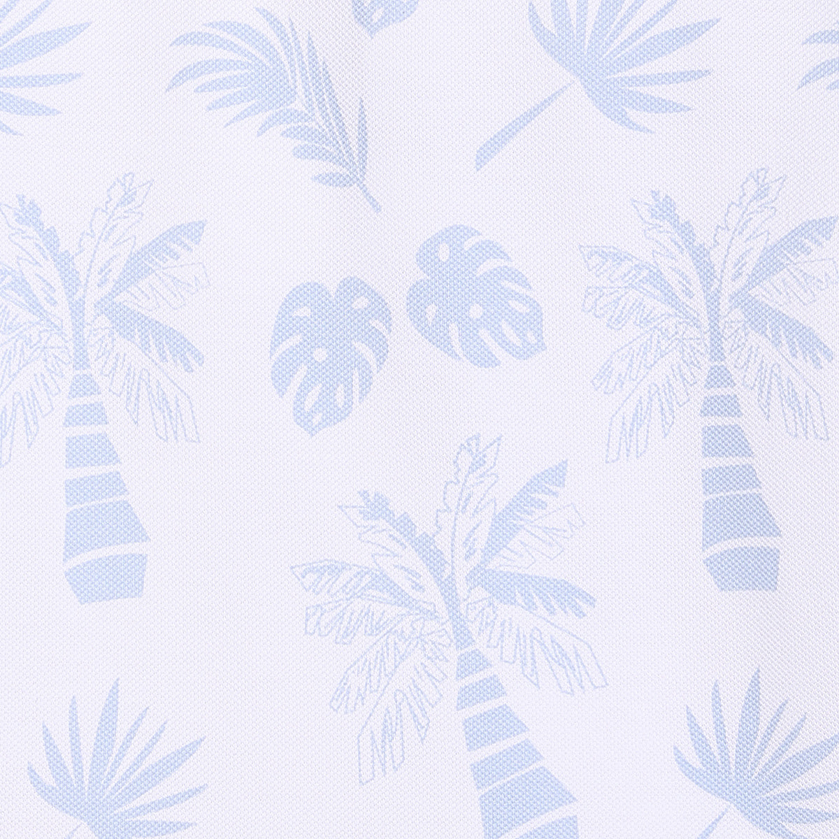 Baby Boys Tropical Print Polo T-Shirt, White and Light Blue