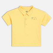 Baby Boys Printed Polo T-Shirt, Yellow