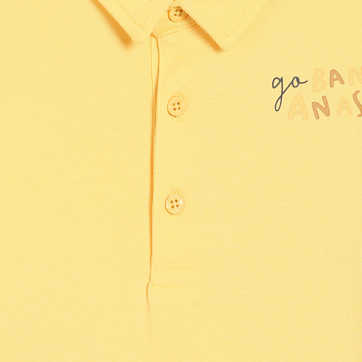 Baby Boys Printed Polo T-Shirt, Yellow