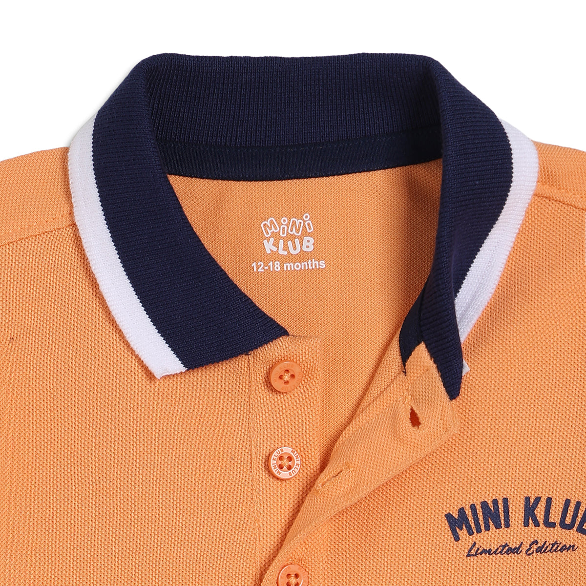 Baby Boys Printed Polo T-Shirt, Orange