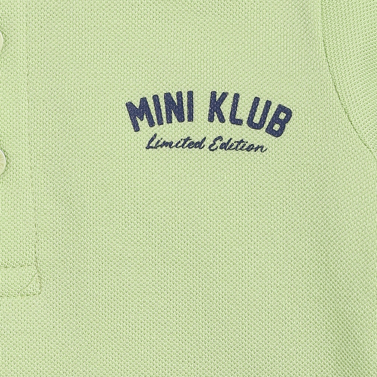 Baby Boys Solid Polo T-Shirt, Light Green and Navy Blue