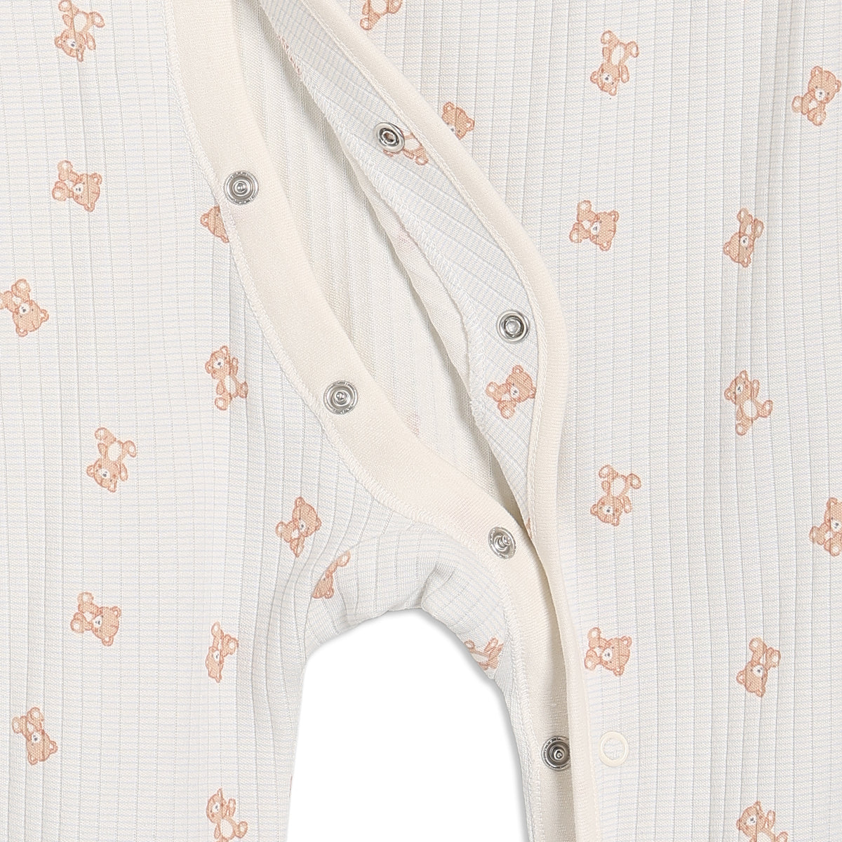 Baby Boys Teddy Print Sleepsuit with Cap and Blanket Set, Blue & Cream