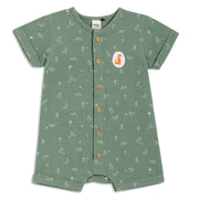 Baby Boys Dinosaur Print Romper, Green
