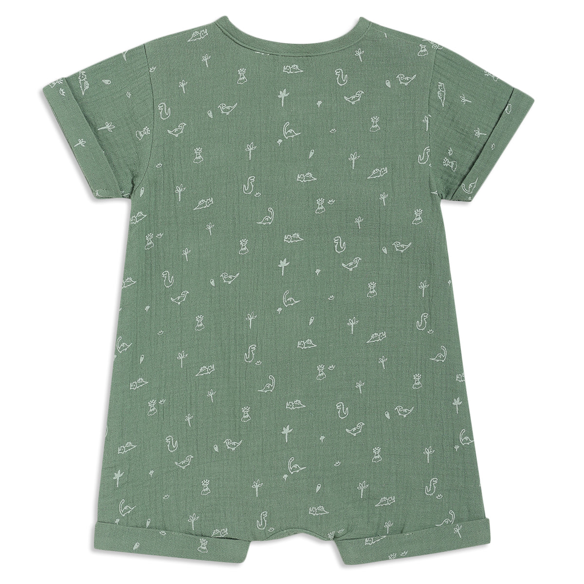 Baby Boys Dinosaur Print Romper, Green