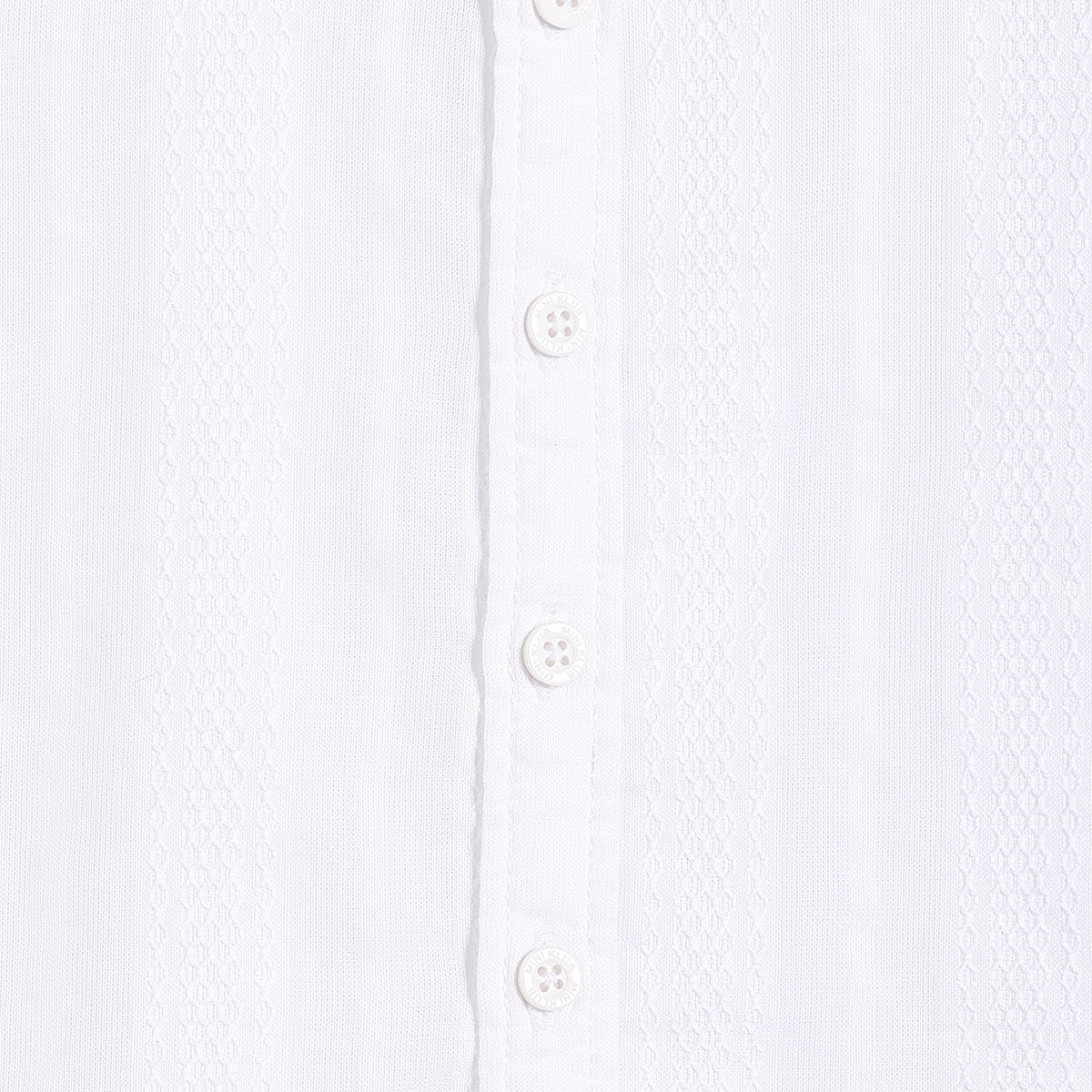 Baby Boys Solid Textured Shirt, White