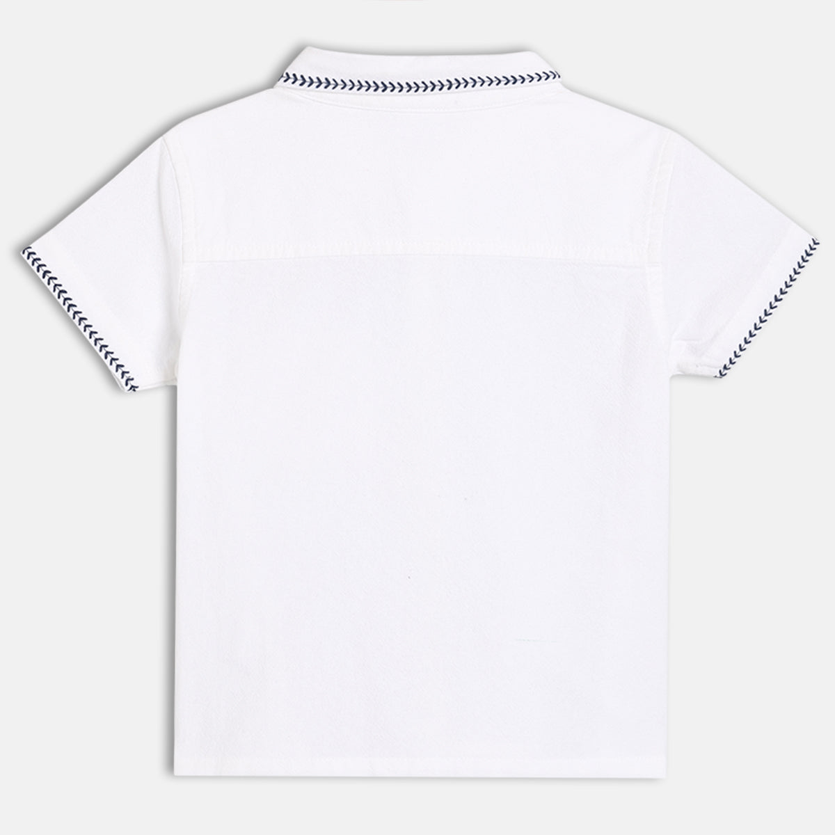 Baby Boys Woven Shirt With Collar Neck, White