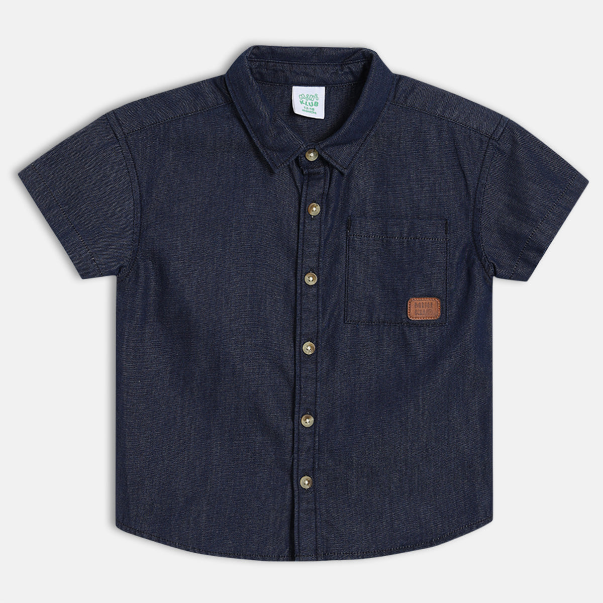 Baby Boys Solid Shirt, Navy Blue