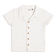 Baby Boys Textured Solid Shirt, White
