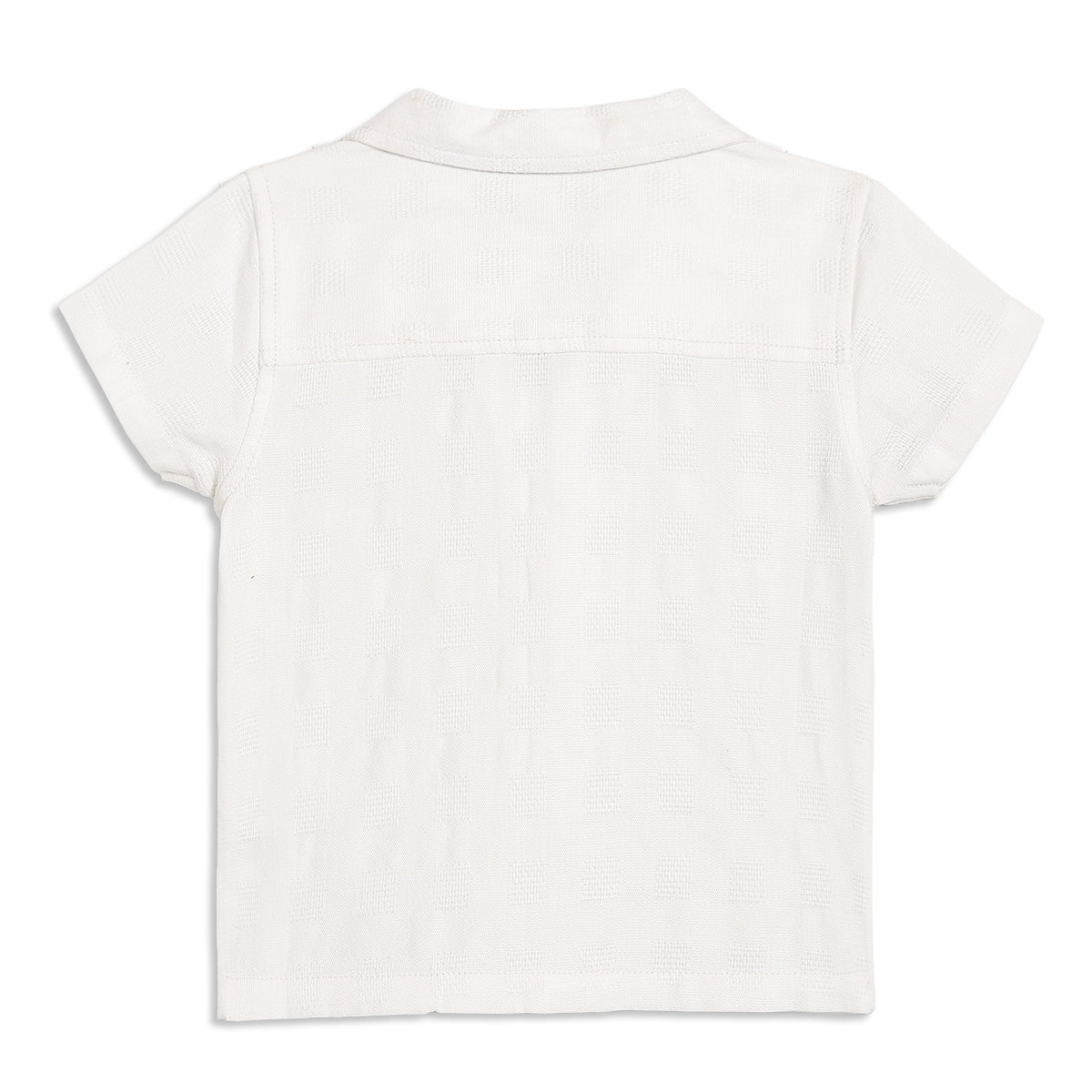 Baby Boys Textured Solid Shirt, White