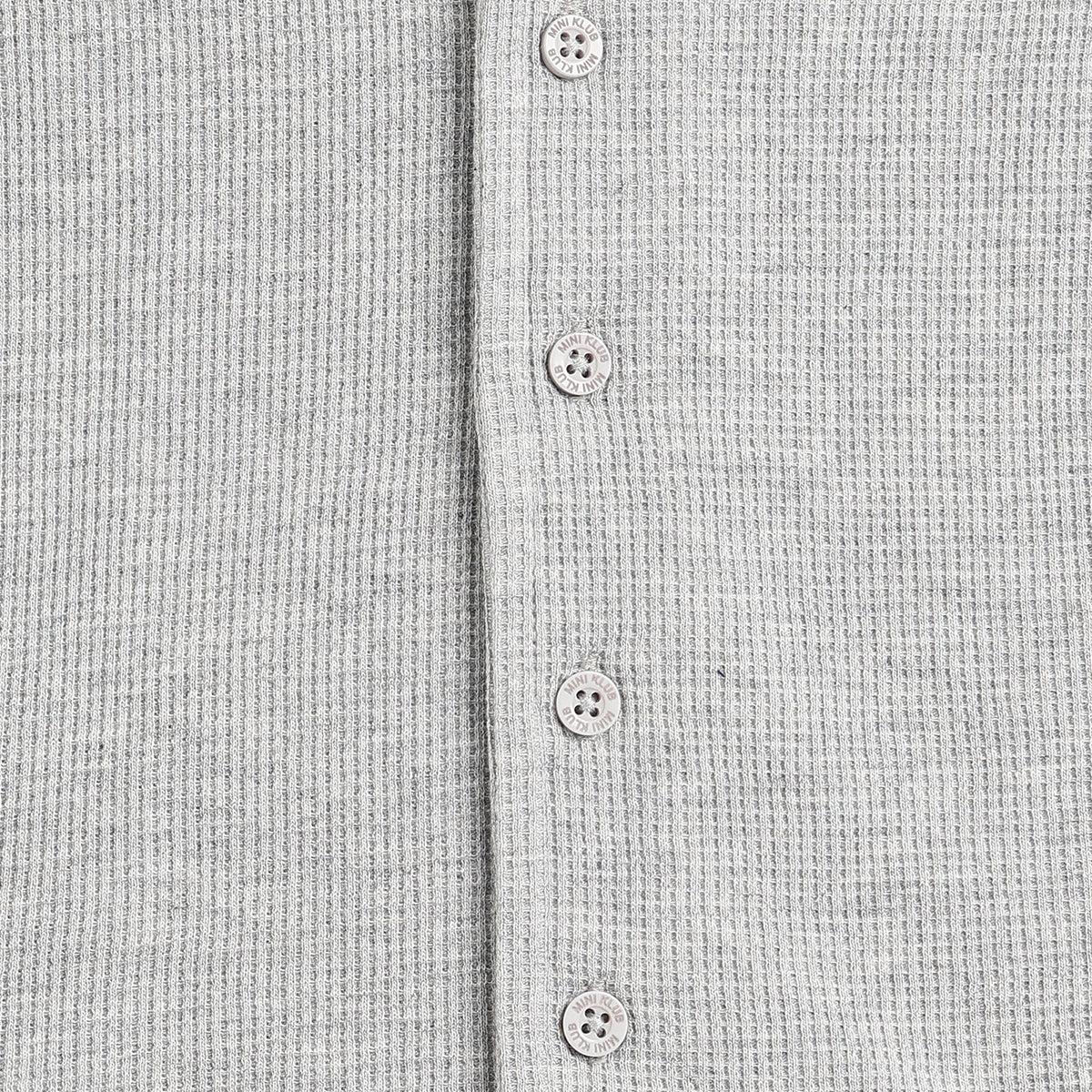 Baby Boys Grey Textured Cotton Casual Shirt Regular Fit Half Sleeves Kids Shirt