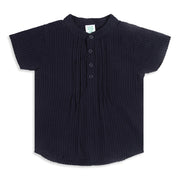 Baby Boys Navy Blue Cotton Shirt Regular Fit Casual Kids Shirt