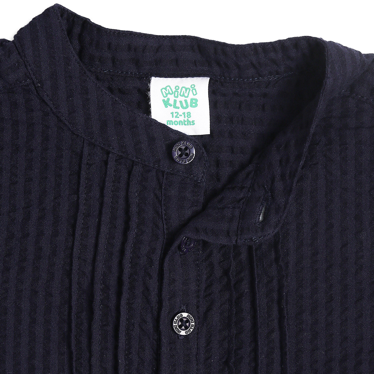 Baby Boys Navy Blue Cotton Shirt Regular Fit Casual Kids Shirt