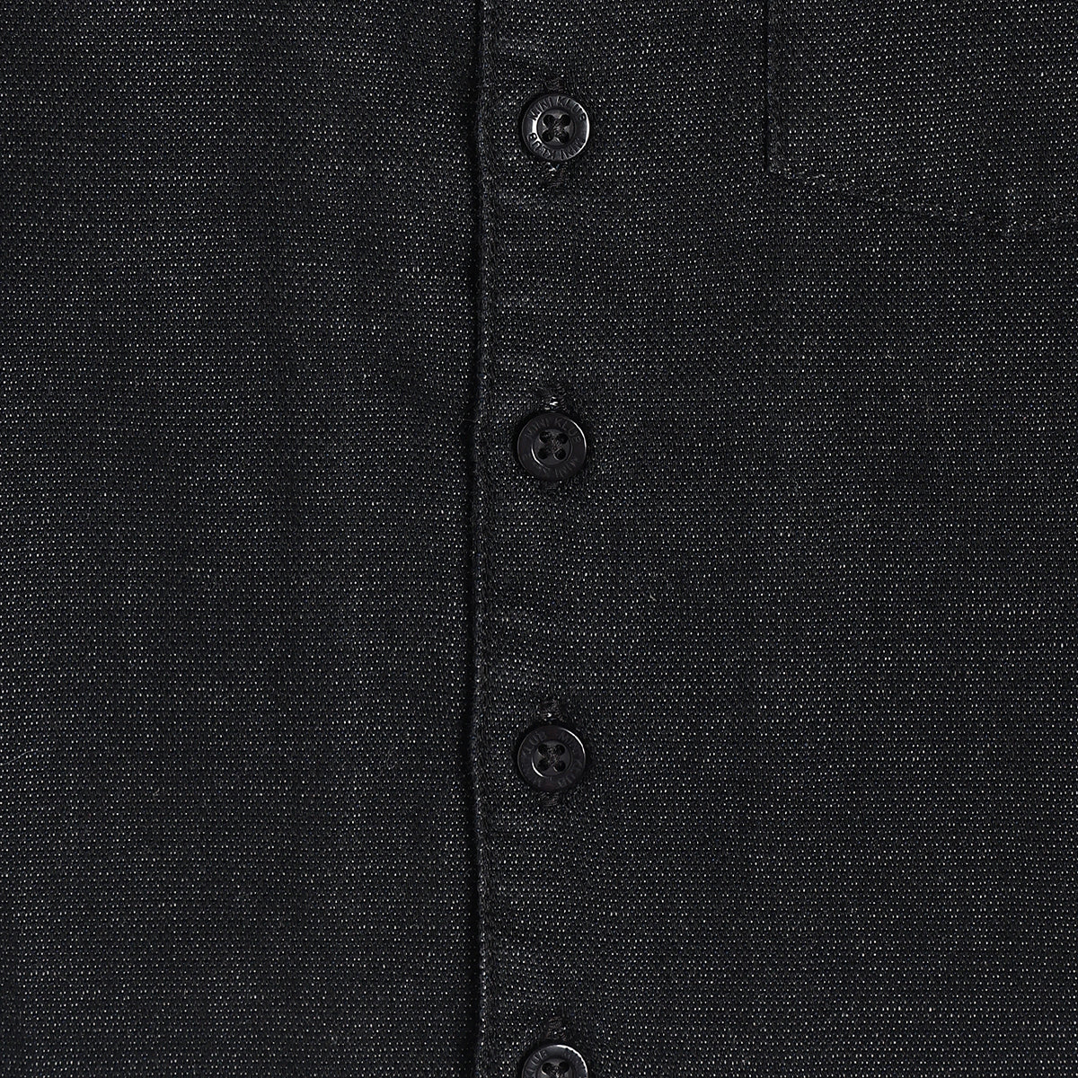 Kids Boys Textured Cotton Shirt, Black