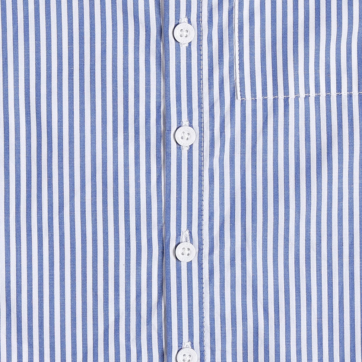 Baby Boys Blue & White Striped Cotton Casual Shirt Regular Fit Kids Shirt