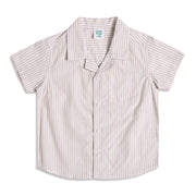 Baby Boys Beige & White Striped Cotton Casual Shirt Regular Fit Kids Shirt