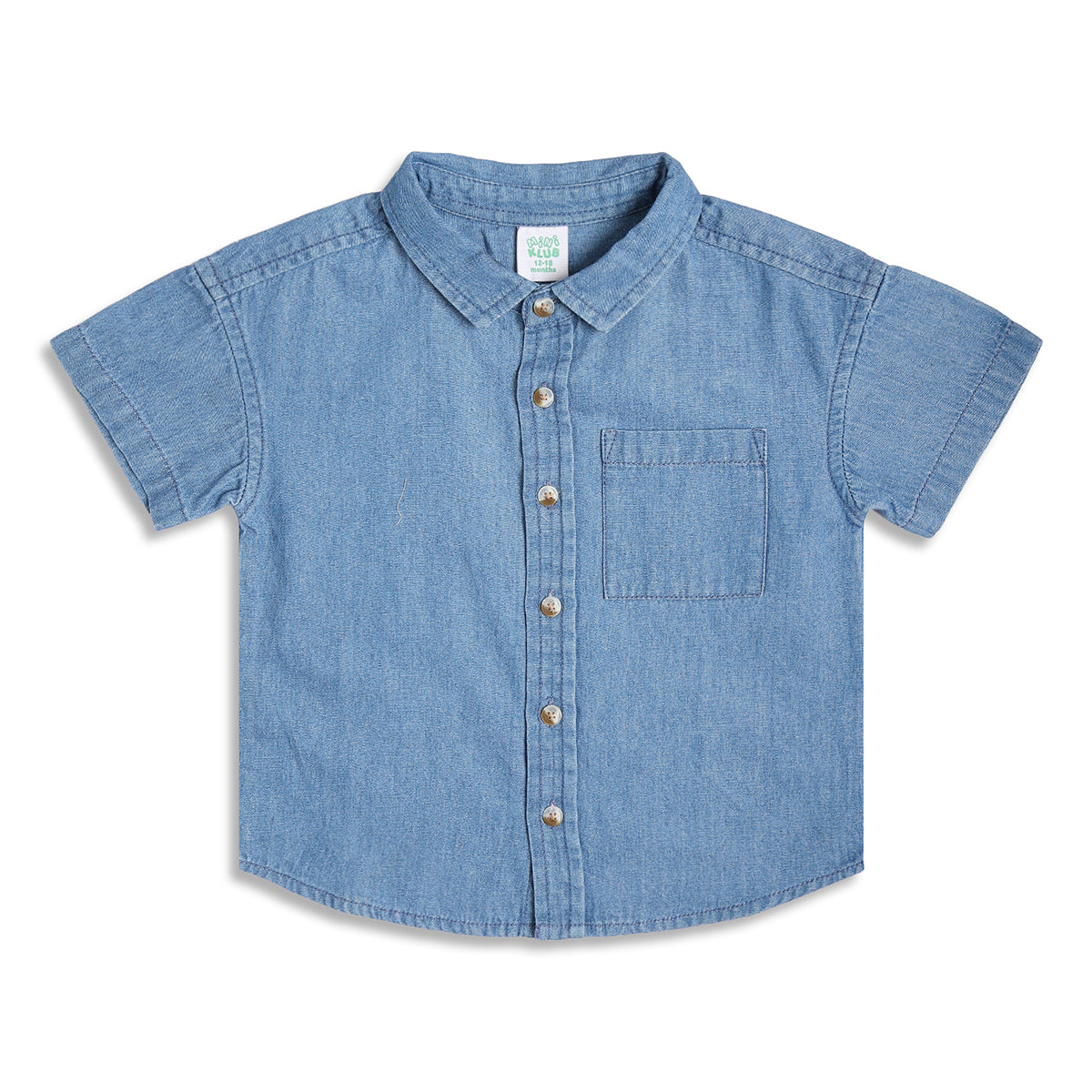 Boys Cotton Shirt, Light Blue