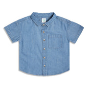Boys Cotton Shirt, Light Blue