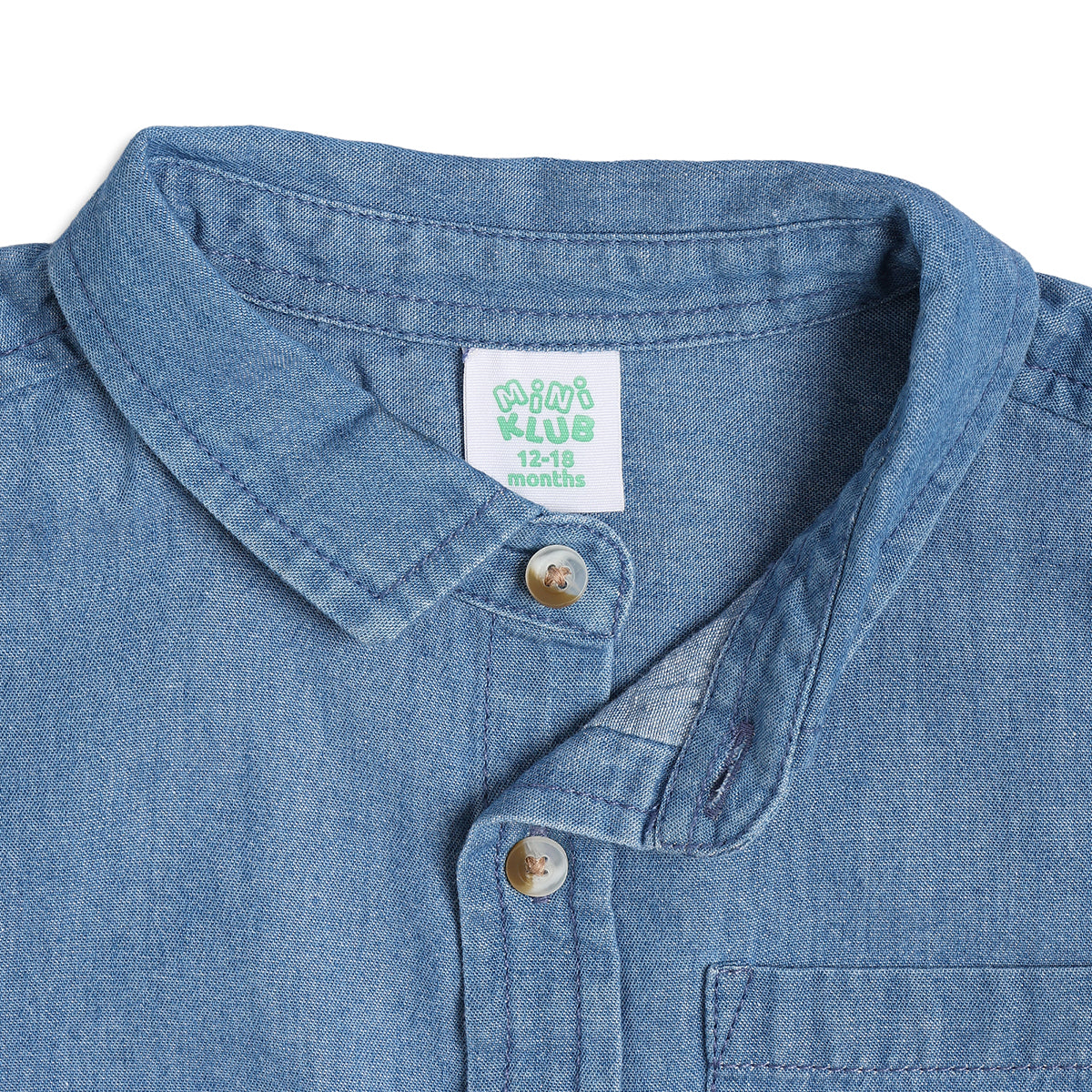 Boys Cotton Shirt, Light Blue