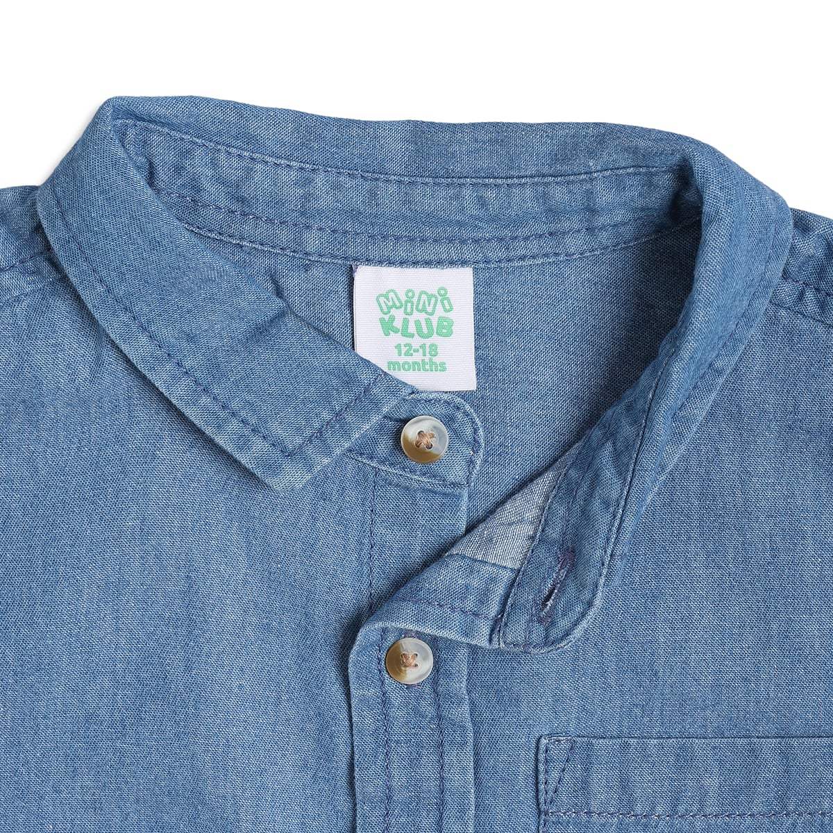 Boys Cotton Shirt, Light Blue