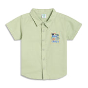 Baby Boys Graphic Print Shirt, Light Green