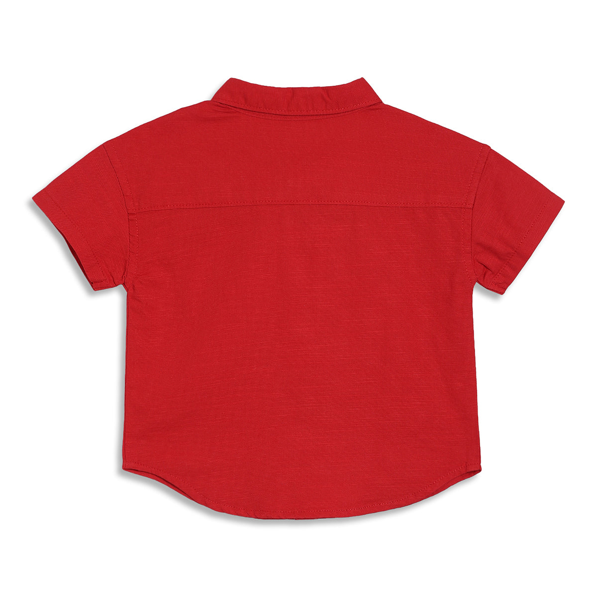 Baby Boys Bear Embroidered Shirt, Red