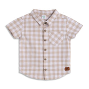 Baby Boys Checked Shirt, Beige