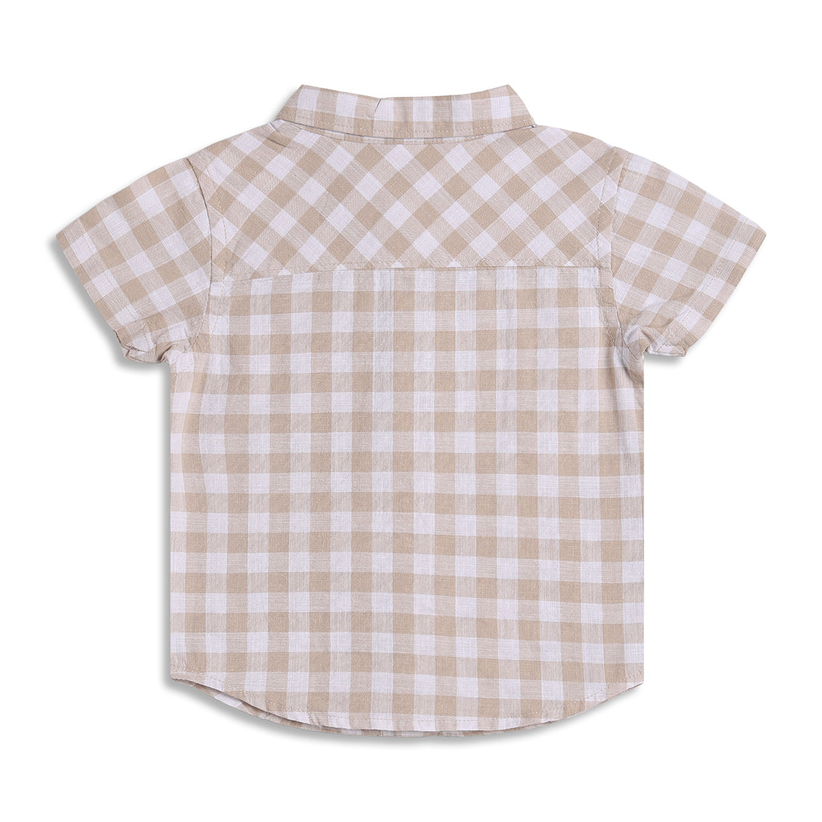 Baby Boys Checked Shirt, Beige