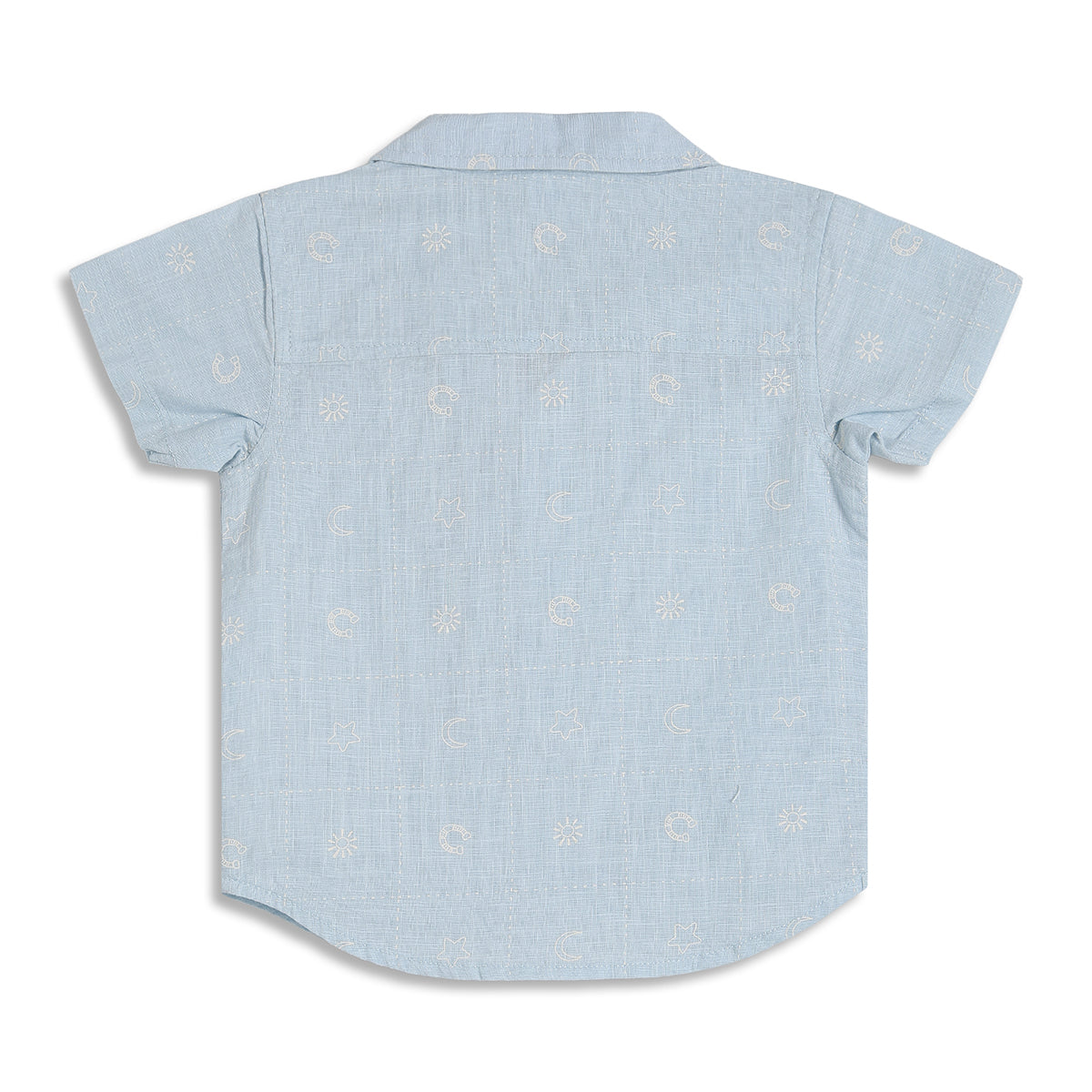Baby Boys Moon and Star Print Shirt, Blue
