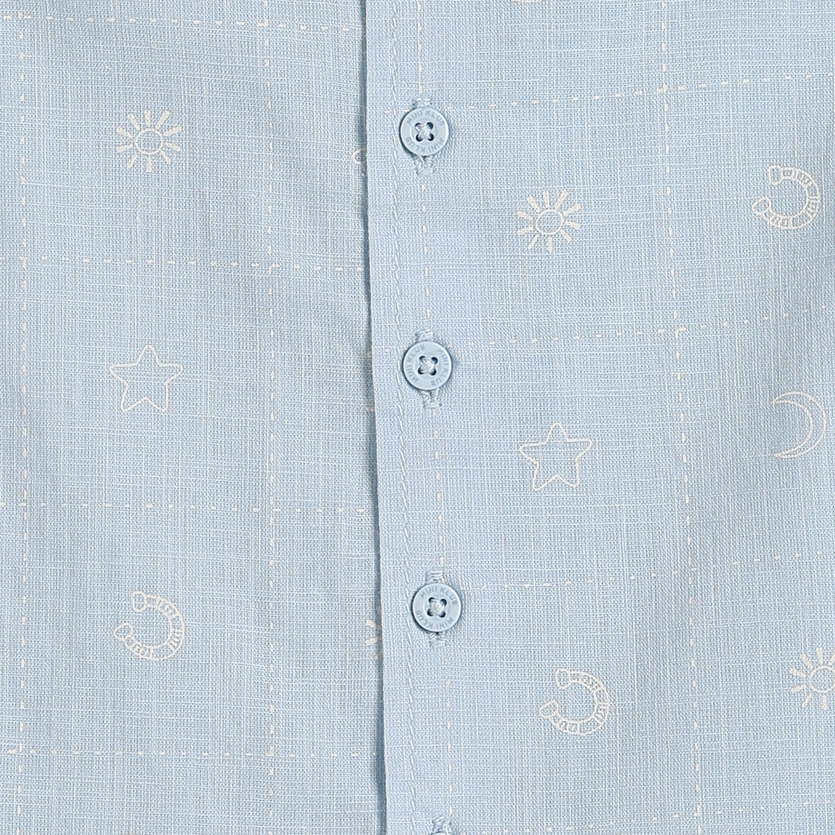 Baby Boys Moon and Star Print Shirt, Blue