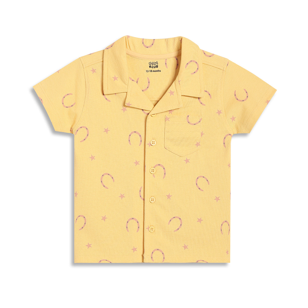 Baby Boys Printed Shirt, Yellow