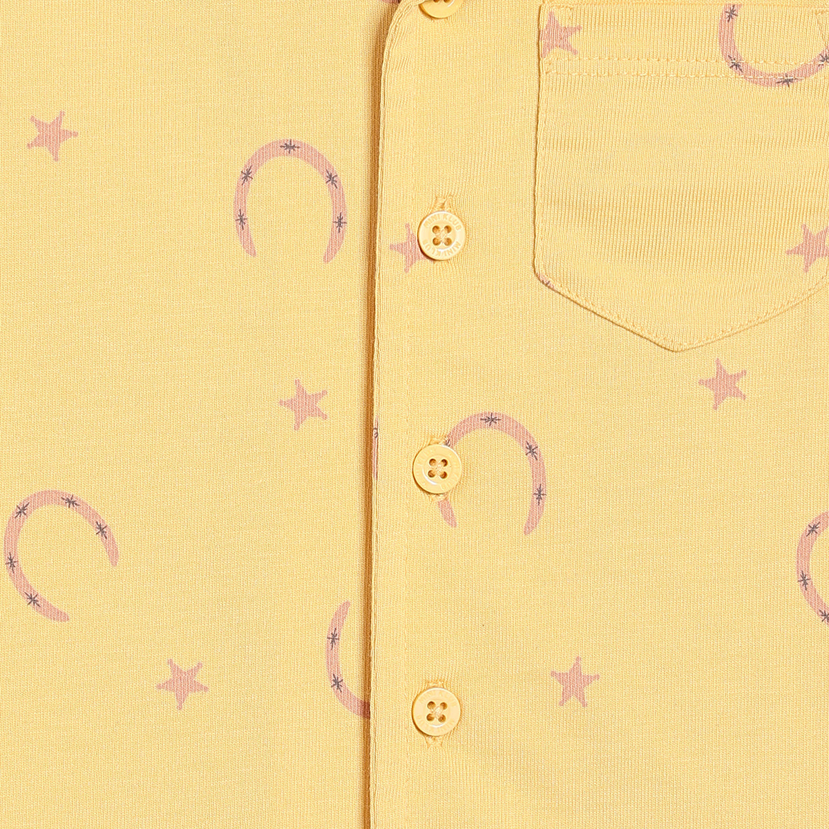 Baby Boys Printed Shirt, Yellow