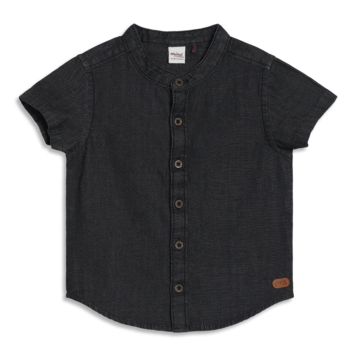Baby Boys Solid Shirt, Dark Blue