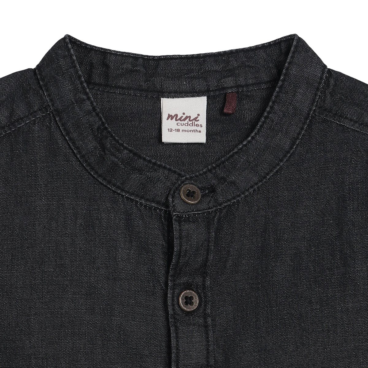 Baby Boys Solid Shirt, Dark Blue