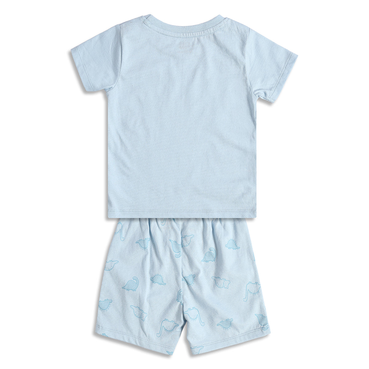 Baby Boys Dinosaur Print T-Shirt and Shorts Set, Light Blue