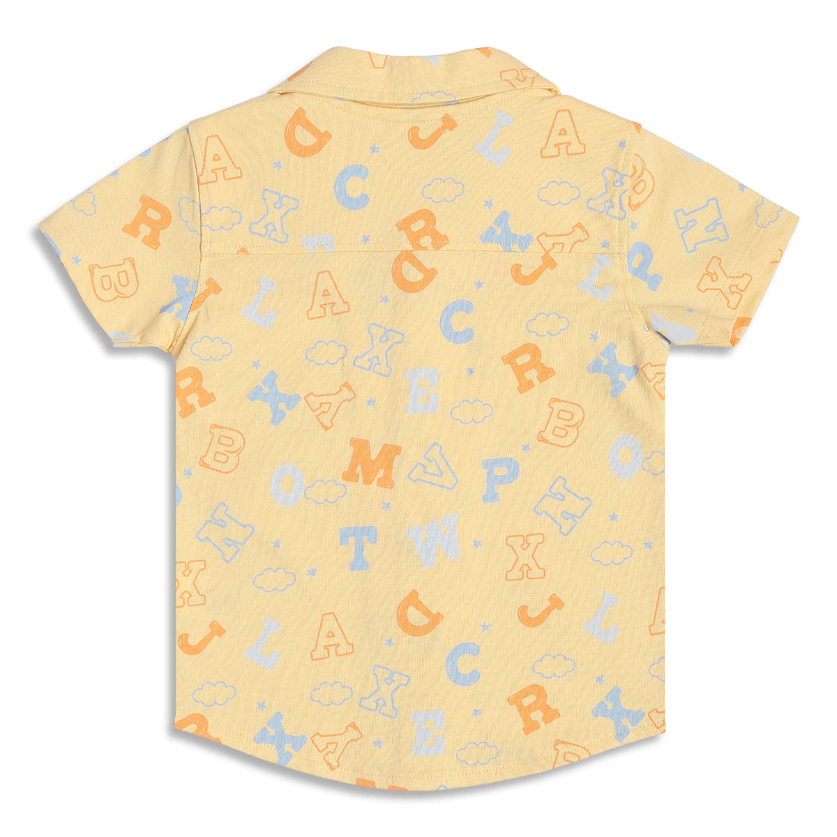 Baby Unisex Alphabet Print Night Suit Set, Yellow