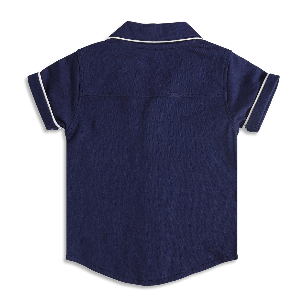 Baby Boys Shirt and Shorts Set with Collar, Navy Blue