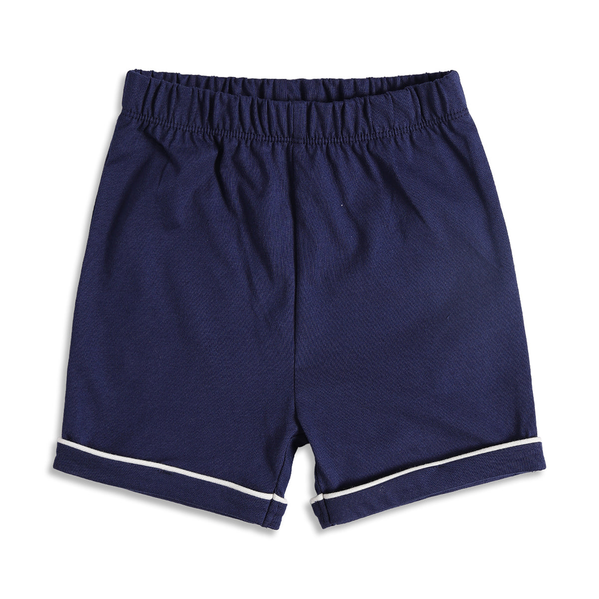 Baby Boys Shirt and Shorts Set with Collar, Navy Blue