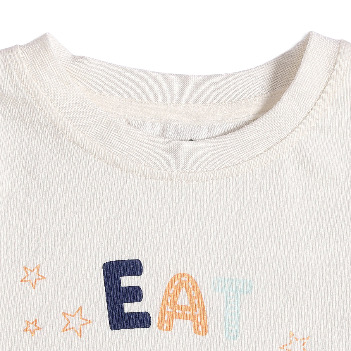 Baby Boys T-Shirt and Shorts Set, Off White and Navy Blue