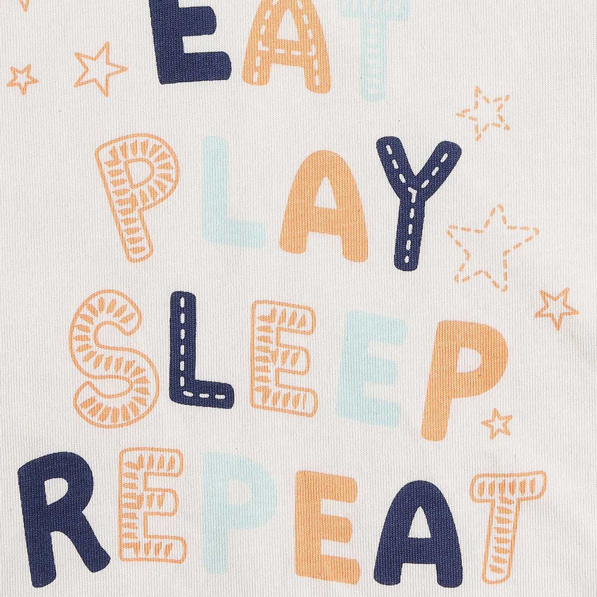 Baby Boys T-Shirt and Shorts Set, Off White and Navy Blue