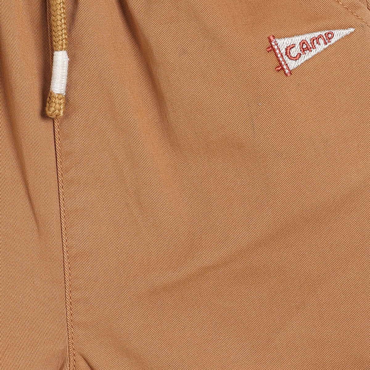 Baby Boys Solid Pull-On Shorts with Appliqué Detail, Brown