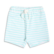 Baby Boys Striped Shorts, Mint Green and White