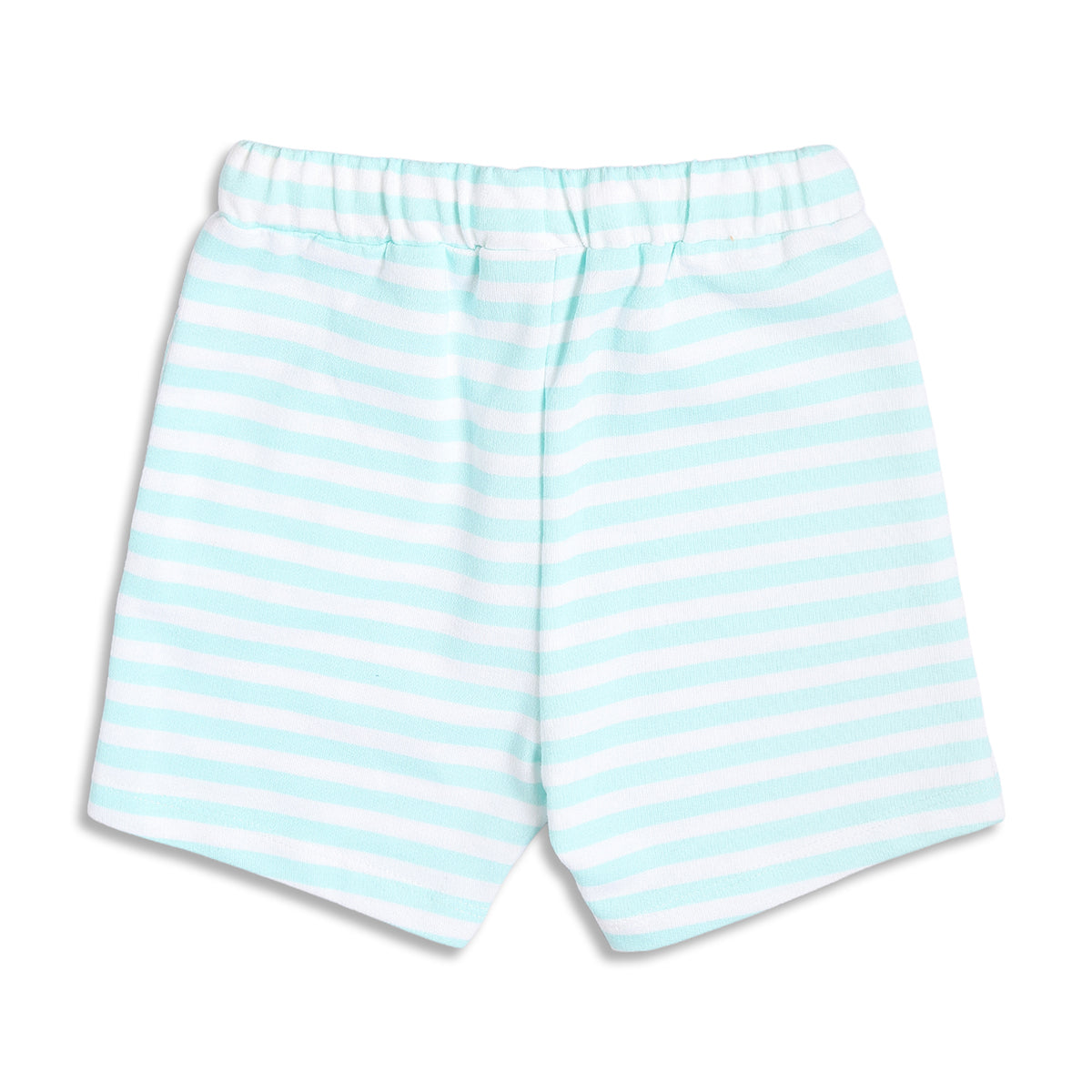 Boys Striped Shorts, Mint Green and White
