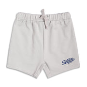 Boys Graphic Print Shorts, Light Grey