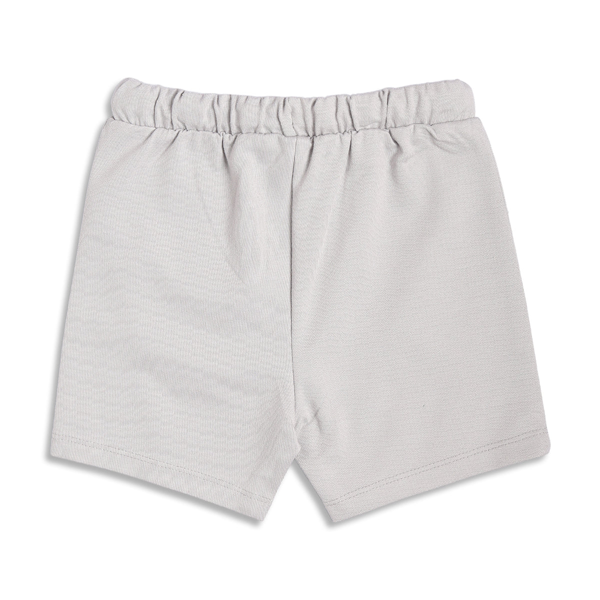 Boys Graphic Print Shorts, Light Grey