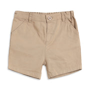 Baby Boys Beige Solid Regular Fit Casual Shorts